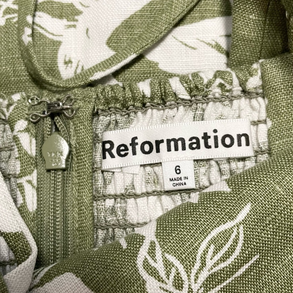 REFORMATION Frankie Linen Dress - Picture 13 of 17